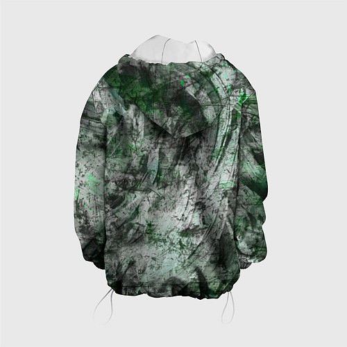 Детская куртка Абстракция - grey emerald rock / 3D-Белый – фото 2