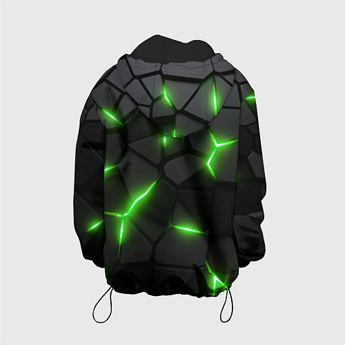 Детская куртка Зеленая неоновая броня / 3D-Черный – фото 2