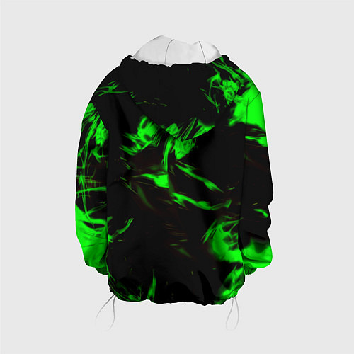 Детская куртка Monster energy кислотное лого огонь / 3D-Белый – фото 2