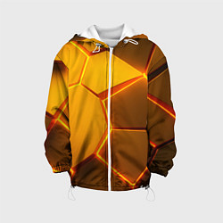 Детская куртка Желтые неоновые соты - текстура