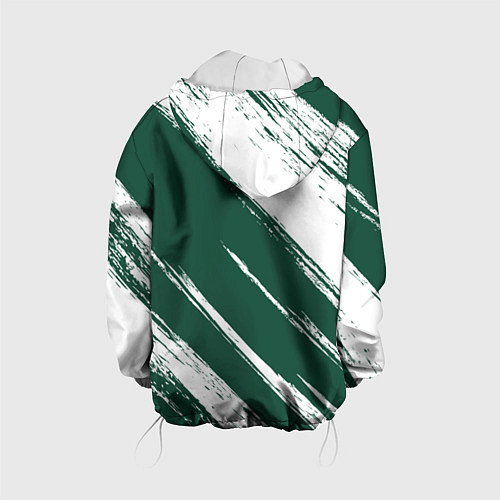 Детская куртка Миннесота Уайлд - зеленый и белый / 3D-Белый – фото 2