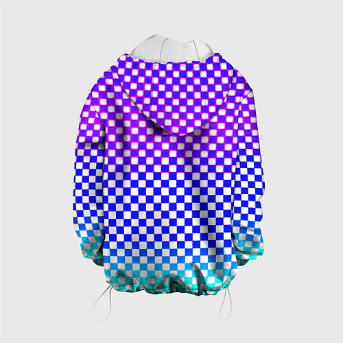 Детская куртка Monster шахматная клетка градиент / 3D-Белый – фото 2