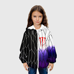 Куртка с капюшоном детская Monster energy steel, цвет: 3D-белый — фото 2