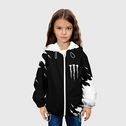 Куртка с капюшоном детская Monster energy fire white, цвет: 3D-белый — фото 2