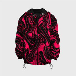 Детская куртка Чёрно-розовый абстрактные линии