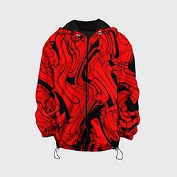 Детская куртка Чёрно-красный абстрактный линии
