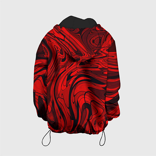 Детская куртка Красный смешение пластика / 3D-Черный – фото 2