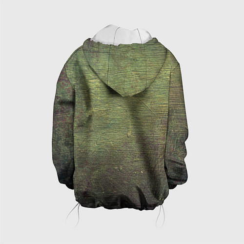 Детская куртка Абстракция - old board painted with green paint / 3D-Белый – фото 2