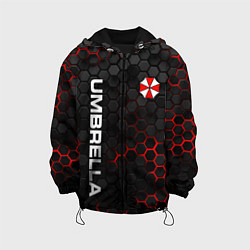 Куртка с капюшоном детская Амбрелла - плиты с подсветкой, цвет: 3D-черный