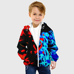 Куртка с капюшоном детская Doom лёд и пламя, цвет: 3D-белый — фото 2