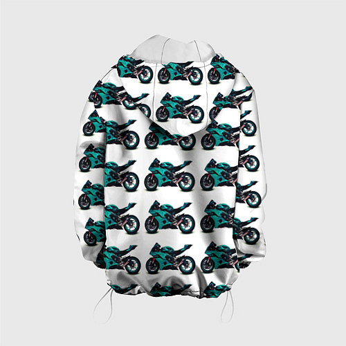 Детская куртка Motorbike light blue / 3D-Белый – фото 2