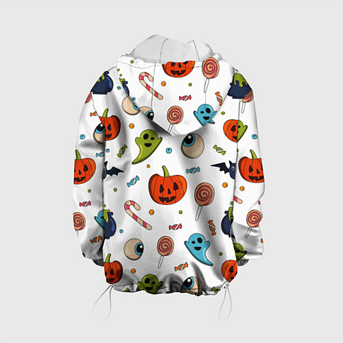 Детская куртка Halloween pumpkin show / 3D-Белый – фото 2