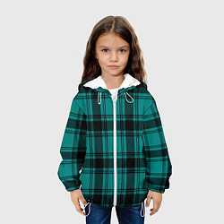 Куртка с капюшоном детская Checkered dark blue, цвет: 3D-белый — фото 2