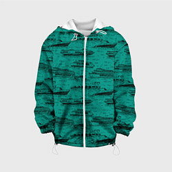 Куртка с капюшоном детская Корабли плывут по Неве, цвет: 3D-белый