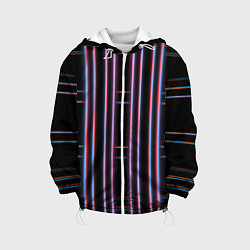 Куртка с капюшоном детская Neon red blue black, цвет: 3D-белый