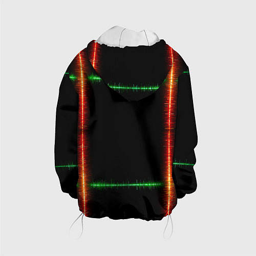 Детская куртка Color green orange lines / 3D-Белый – фото 2