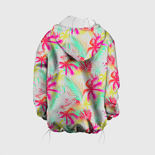 Детская куртка Palm yellow pink / 3D-Белый – фото 2
