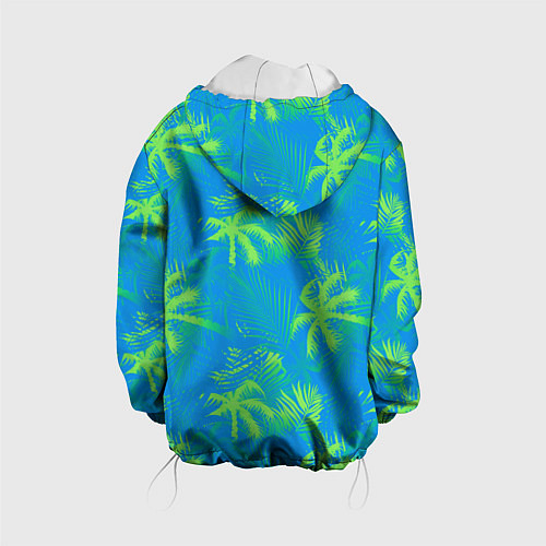 Детская куртка Palm light green light blue / 3D-Белый – фото 2