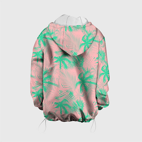 Детская куртка Palm turquoise pink / 3D-Белый – фото 2