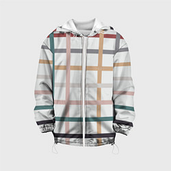 Куртка с капюшоном детская Плетенка пастельная, цвет: 3D-белый