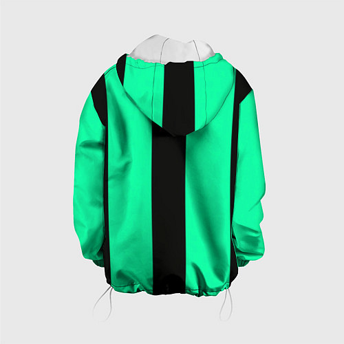 Детская куртка Color turquoise black line / 3D-Белый – фото 2