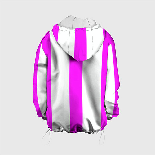 Детская куртка Color white pink lines / 3D-Белый – фото 2