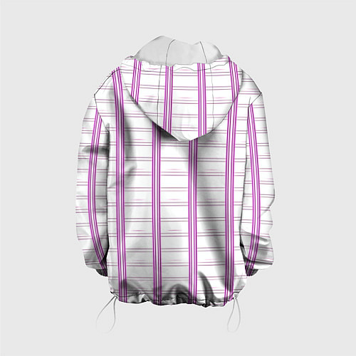 Детская куртка Color white cage pink line / 3D-Белый – фото 2