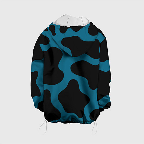 Детская куртка Синяя коровья расцветка / 3D-Белый – фото 2