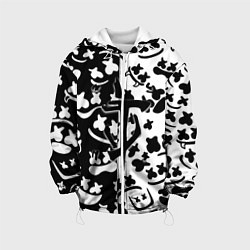 Куртка с капюшоном детская Doom x Marshmello pattern, цвет: 3D-белый