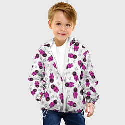 Куртка с капюшоном детская Персонажи корейского сериала игра в кальмара, цвет: 3D-белый — фото 2