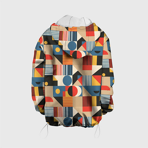 Детская куртка Ритмы Баухауса / 3D-Белый – фото 2