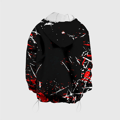 Детская куртка Doom краски штрихи / 3D-Белый – фото 2