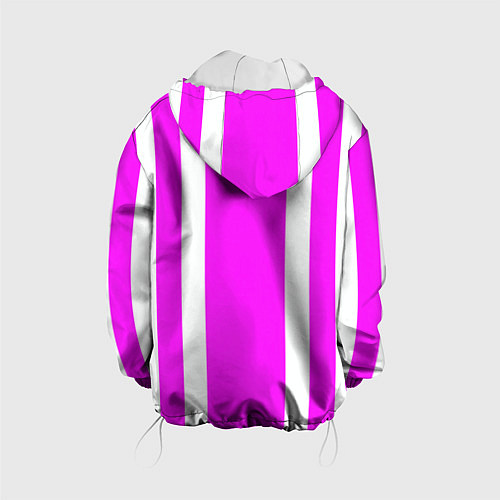 Детская куртка Color white pink stripes / 3D-Белый – фото 2