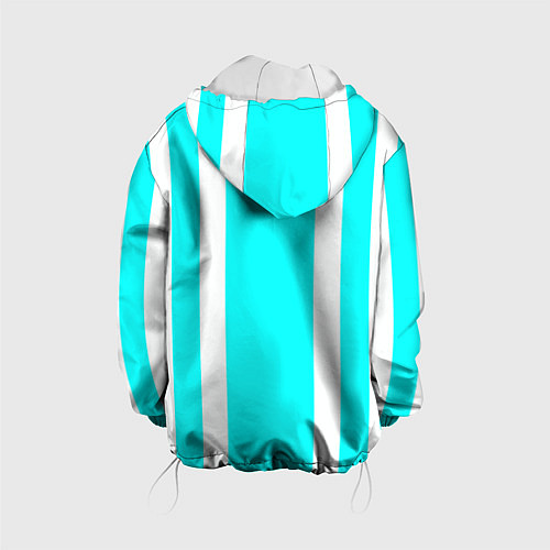 Детская куртка Color blue white stripes / 3D-Белый – фото 2