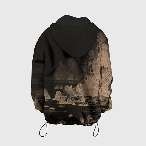 Детская куртка Dream on тёмно-коричневый / 3D-Черный – фото 2