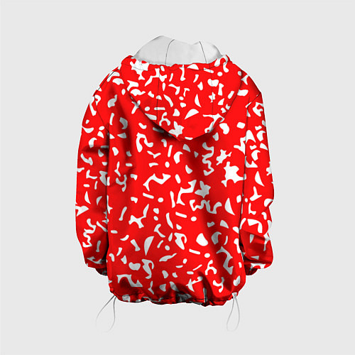 Детская куртка Красный яркий камуфляж / 3D-Белый – фото 2