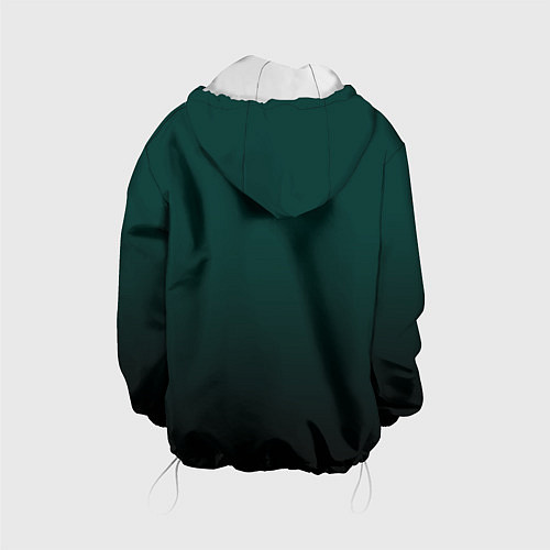 Детская куртка Тёмный изумруд / 3D-Белый – фото 2