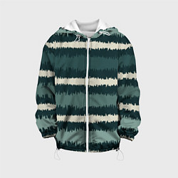 Детская куртка Полосы зигзагообразные зеленые