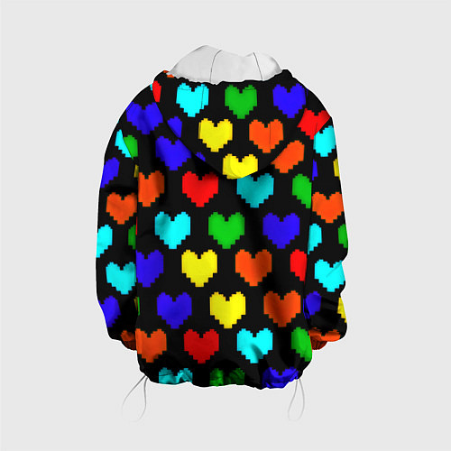 Детская куртка Doom love pixel pattern / 3D-Белый – фото 2