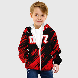 Куртка с капюшоном детская Dayz штрихи красок, цвет: 3D-белый — фото 2