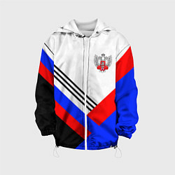 Куртка с капюшоном детская Федерация бокса - Россия, цвет: 3D-белый