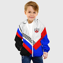 Куртка с капюшоном детская Федерация бокса - Россия, цвет: 3D-белый — фото 2