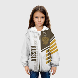 Куртка с капюшоном детская Герб России, цвет: 3D-белый — фото 2