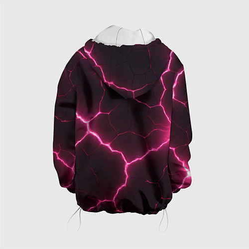 Детская куртка Розовый свет из разлома плит / 3D-Белый – фото 2