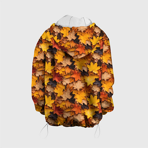 Детская куртка Камуфляж из кленовых листьев / 3D-Белый – фото 2