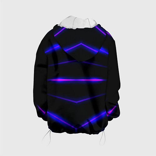 Детская куртка Color black neon stripes / 3D-Белый – фото 2