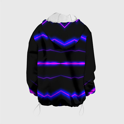 Детская куртка Color multicoloured neon stripes / 3D-Белый – фото 2