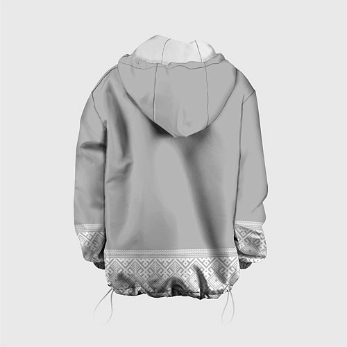 Детская куртка Славянский узор на сером - вышиванка рубаха / 3D-Белый – фото 2