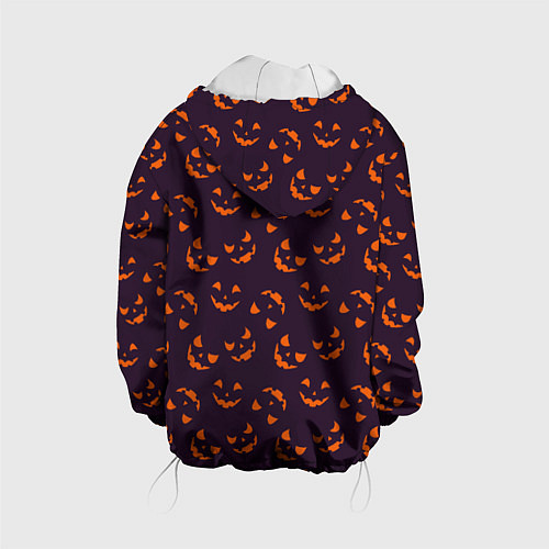 Детская куртка Страшно веселый Halloween - паттерн / 3D-Белый – фото 2