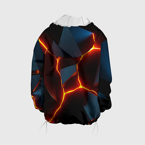 Детская куртка Трещины неоновые / 3D-Белый – фото 2